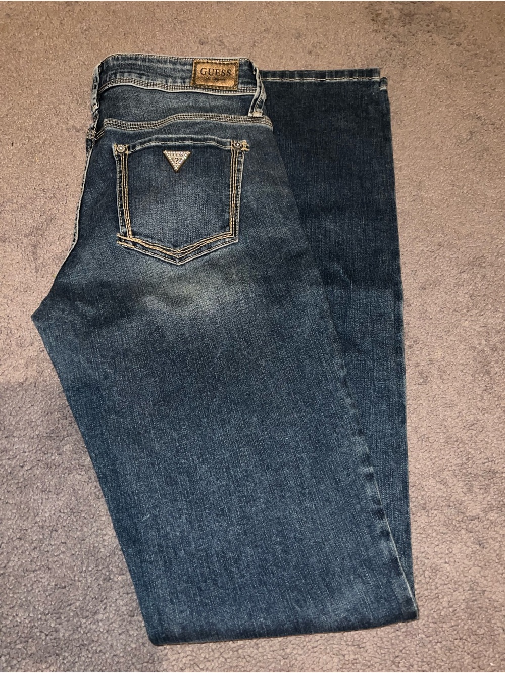 Guess Scarlet straight Crystal embellished jeans